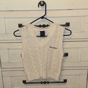 Urban outfitters White Cable Knit Vest